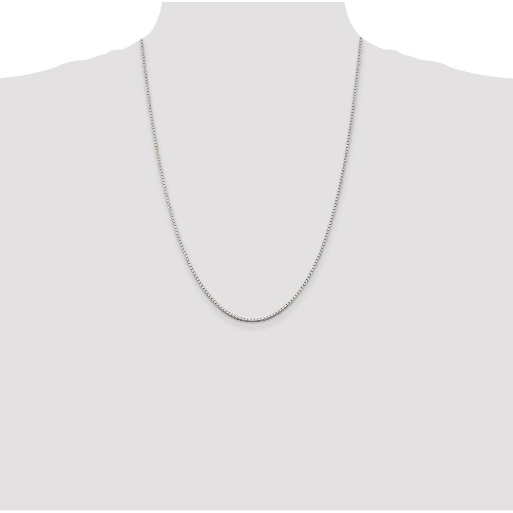 925 Sterling Silver 1.75mm Box Chain Necklace with Lobster Clasp - Dainty Minimalist Jewelry for Women, Gift for Her, Everyday Wear & Special Occasions