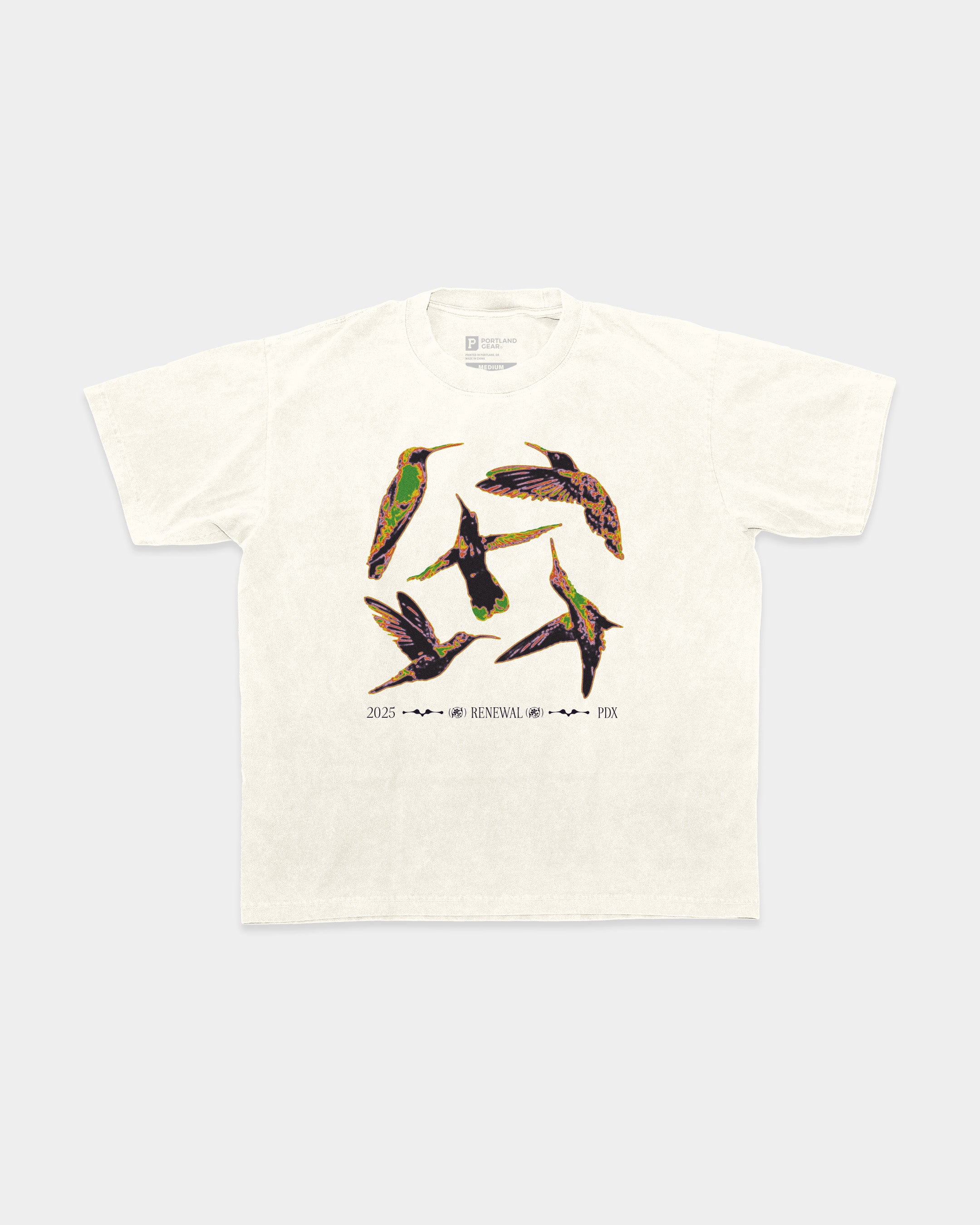 All American Renewal Tee - Soft Cotton Crewneck T-Shirt in Cream | Casual Wear & Patriotic Style for Men & Women