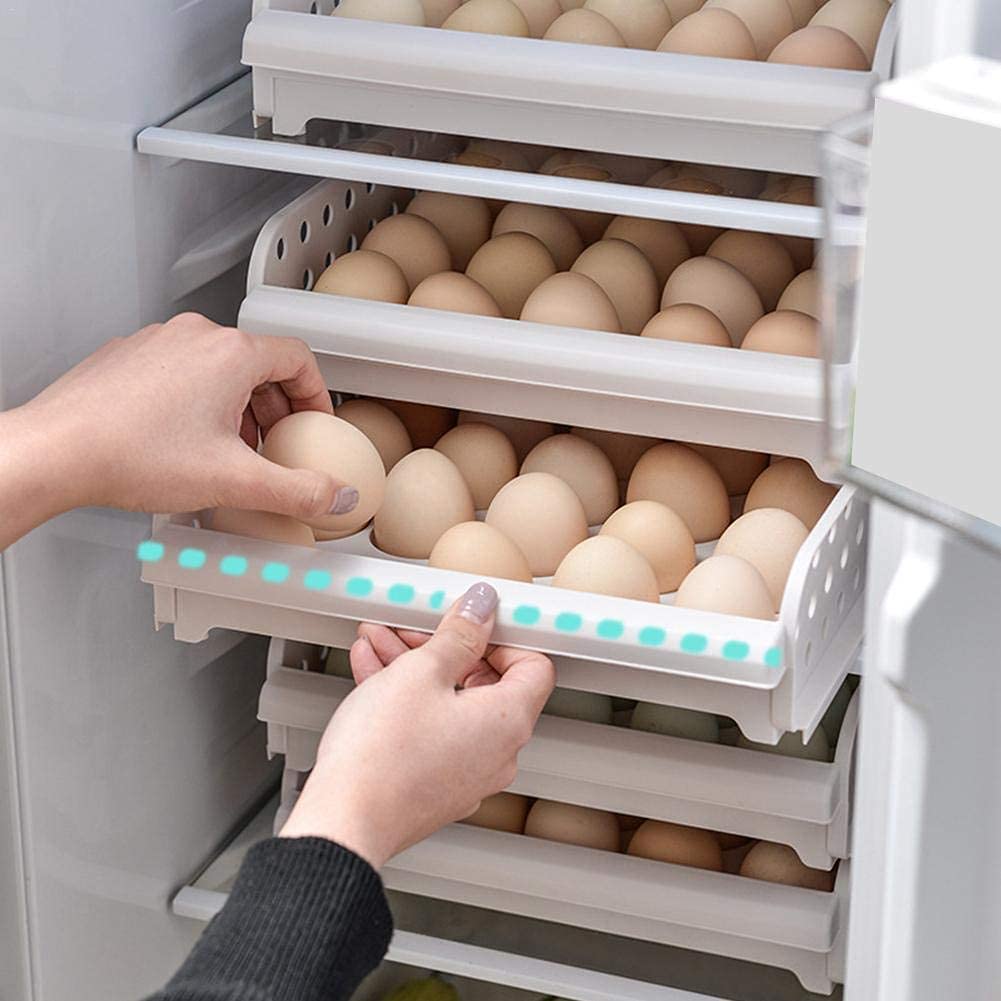 4-Layer Egg Storage Box for 120 Eggs - Kitchen Organizer for Fridge & Pantry