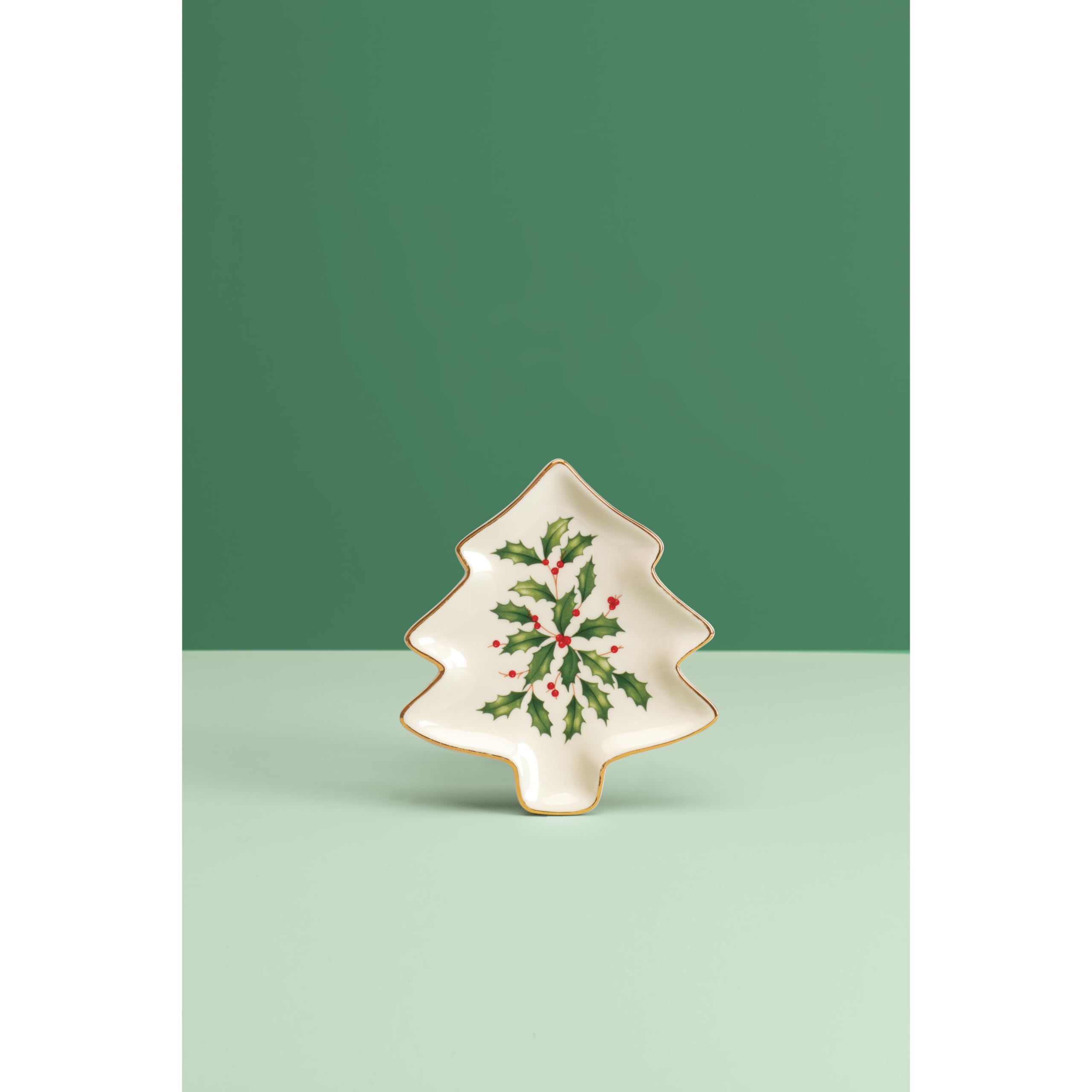 Lenox 879592 Holiday Tree Shaped Party Plate - 12 Pack Christmas Dinner Plates for Festive Gatherings, Holiday Entertaining & Christmas Decorations