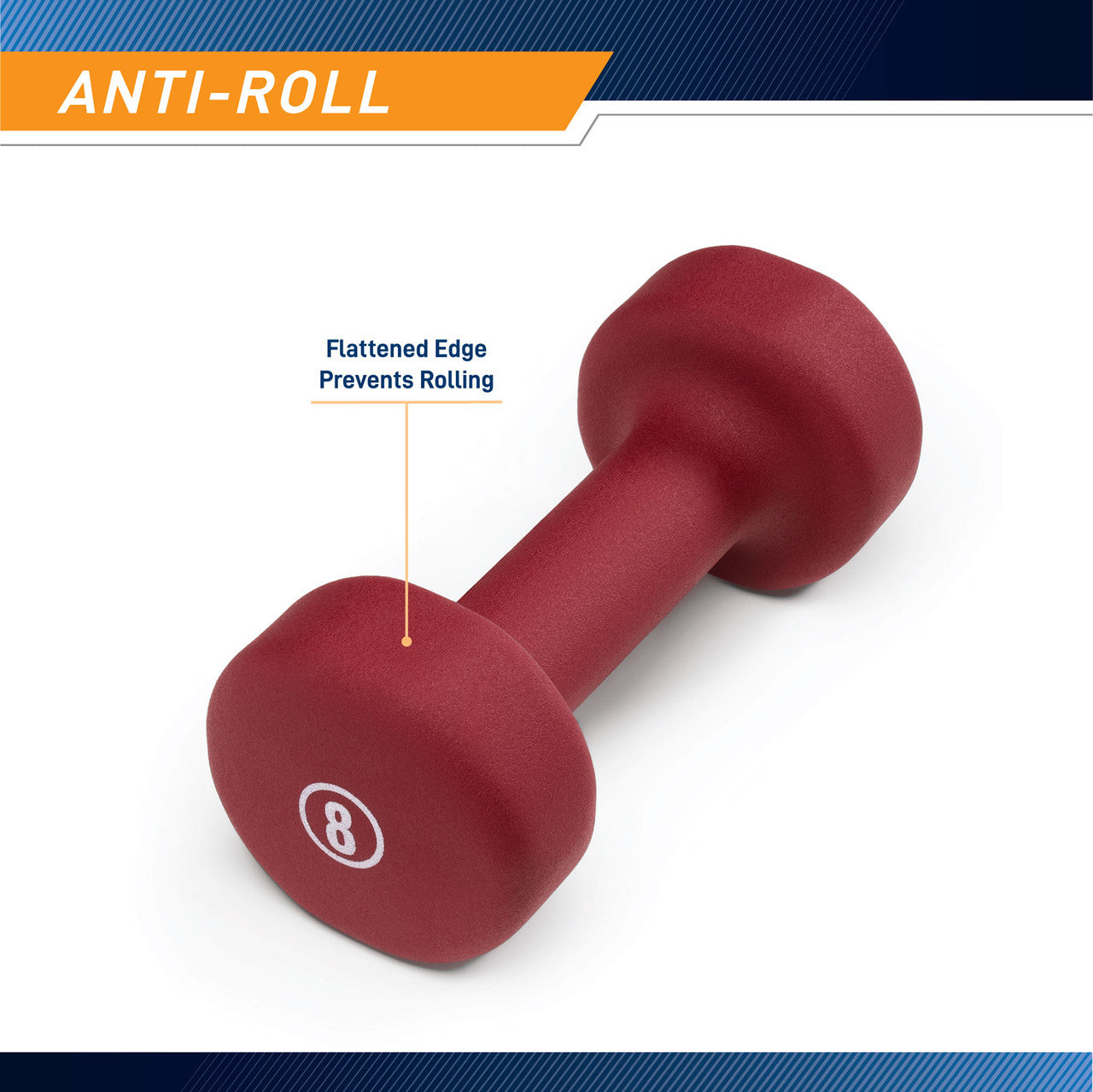 Marcy 8lb Neoprene Dumbbell Set - Premium Home Gym Equipment for Strength Training, Weight Lifting & Fitness - Perfect for Home Workouts, CrossFit & Muscle Building