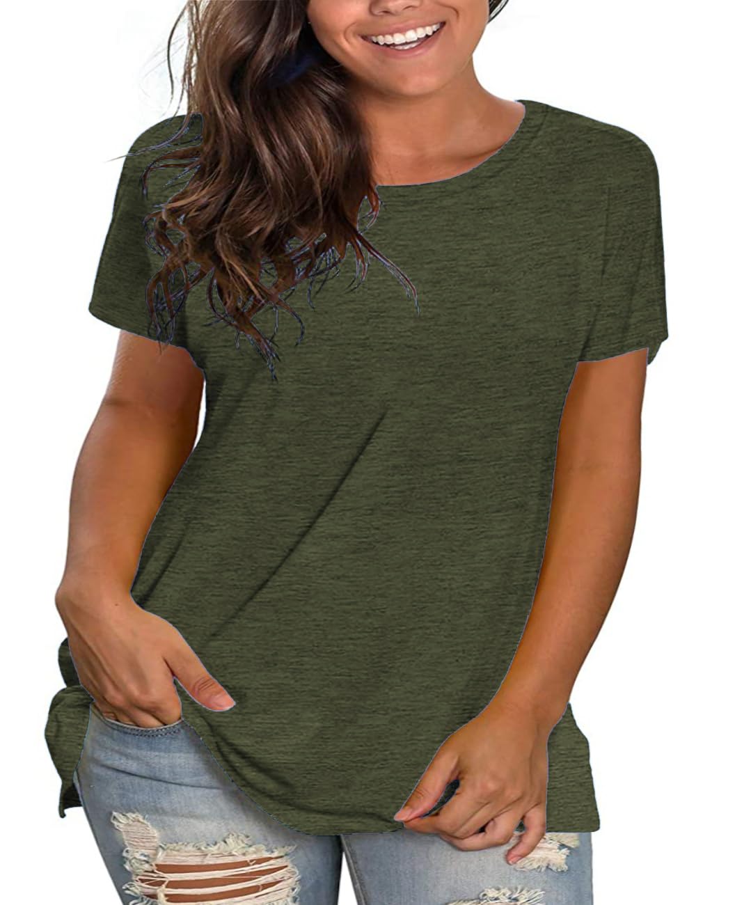 Plus Size Summer T-Shirts for Women - Comfortable Short Sleeve Round Neck Loose Fit Casual Tee Tops | Perfect for Beach, Vacation & Everyday Wear