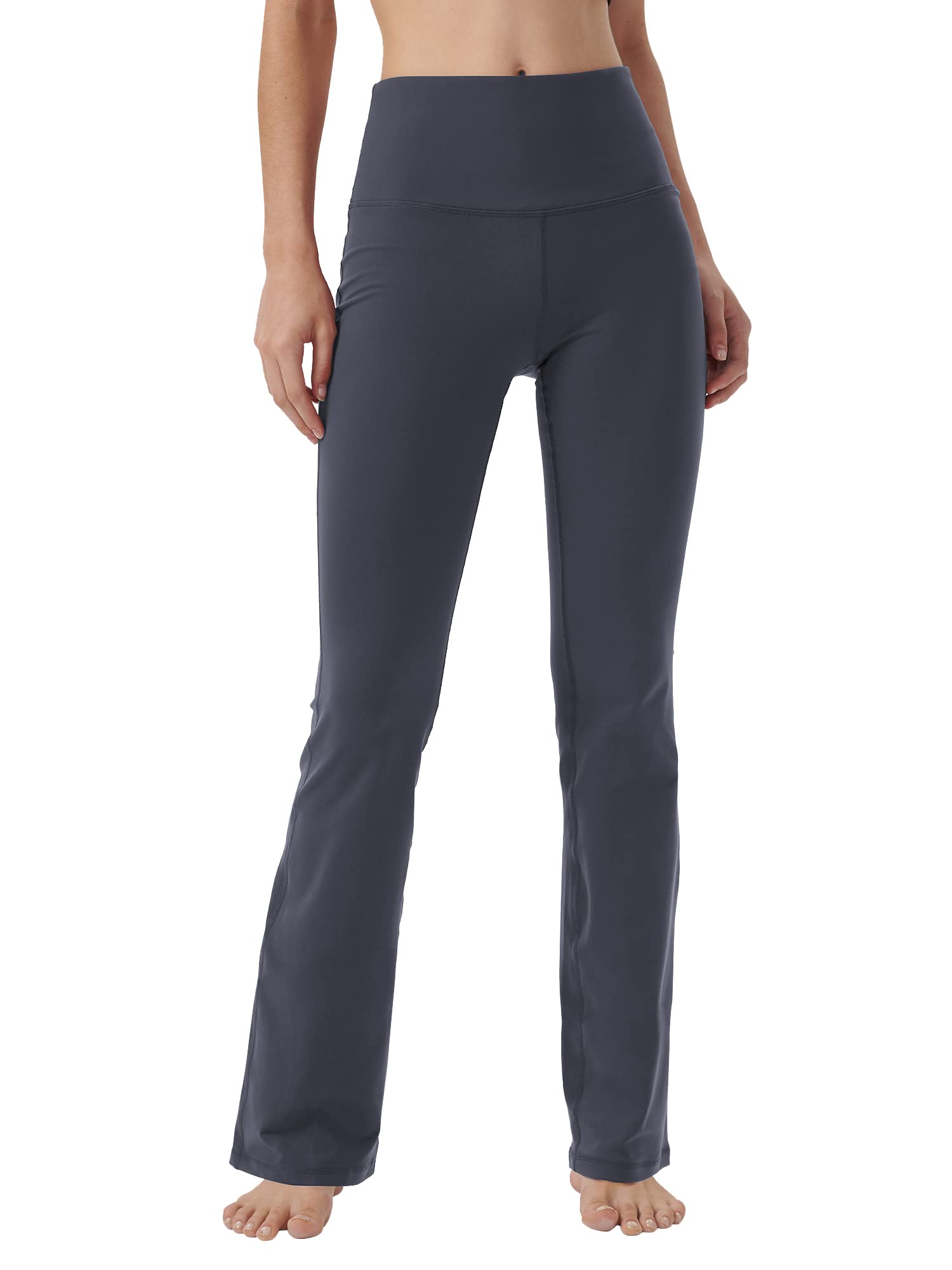 Women's Bootcut Yoga Pants with Hidden Pockets - High Waist Tummy Control Workout & Dress Pants for Office, Gym & Casual Wear