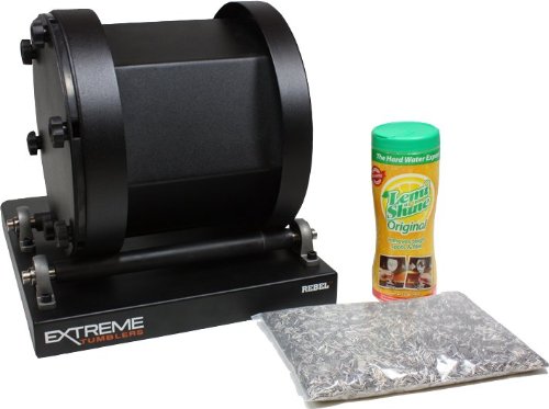 Rebel 17 Stainless Steel Ammo Reloading Kit with Tumbler & Media - Professional Gun Cleaning & Polishing Solution for Reloading Enthusiasts - Perfect for Brass Cleaning, Ammo Reloading & Firearm Maintenance