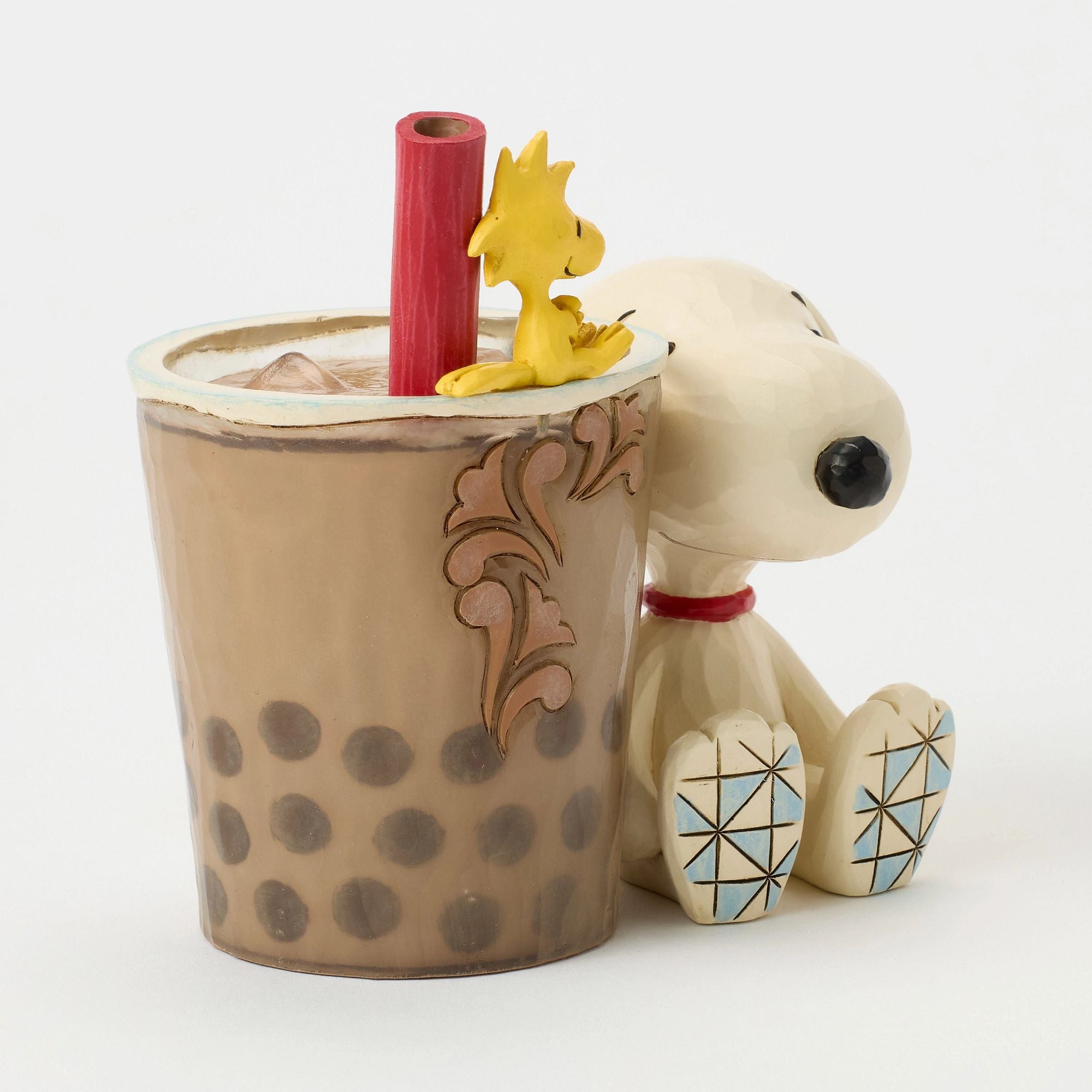 Snoopy and Woodstock Boba Tea Plush Toy - Cute Cartoon Character Stuffed Animal for Kids & Collectors - Perfect for Gifts, Room Decor, and Anime Fans