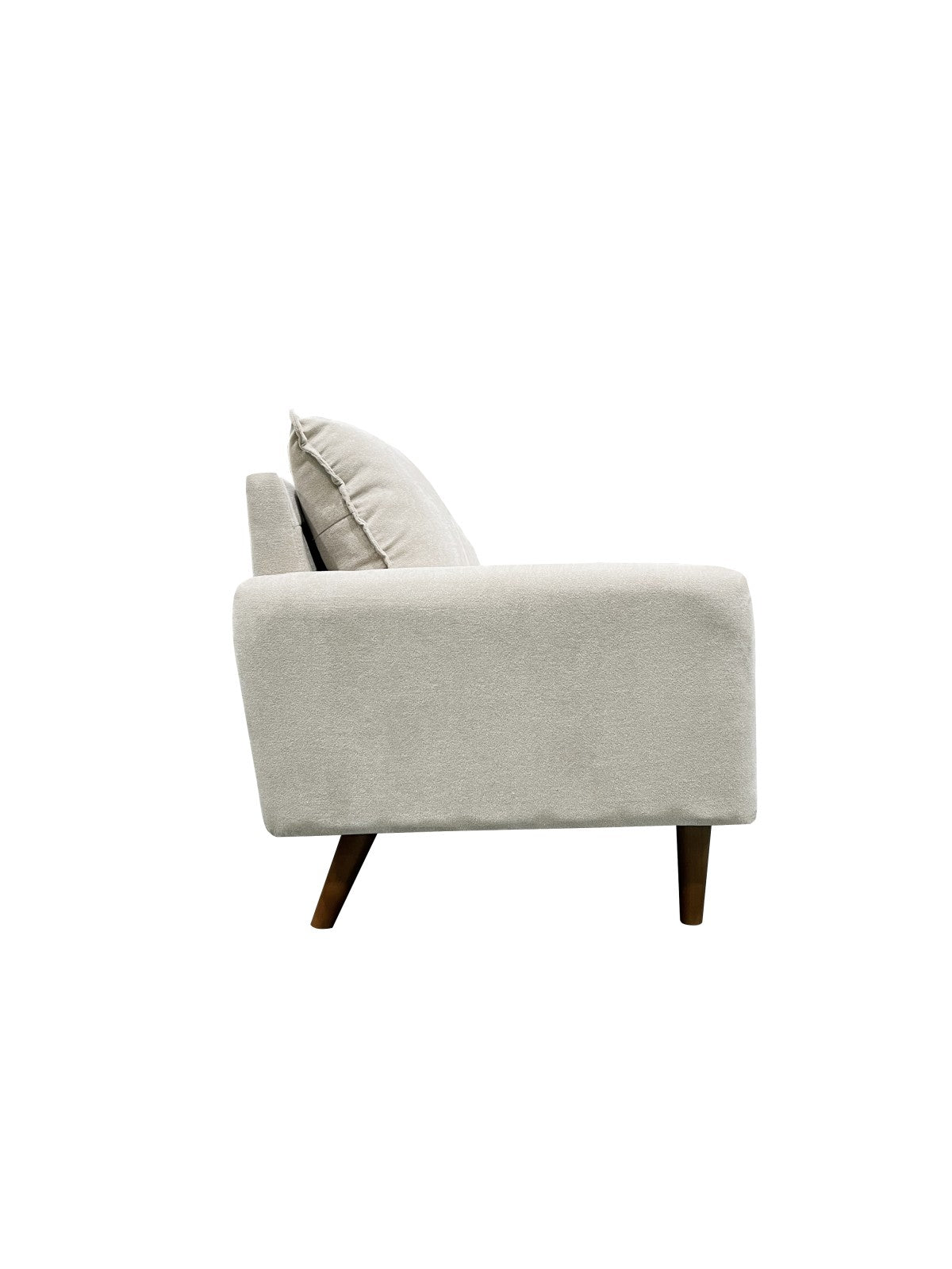 3-Seater Beige Sofa - Modern Comfortable Couch for Living Room, Lounge & Office - Soft Fabric Upholstery with Sturdy Frame