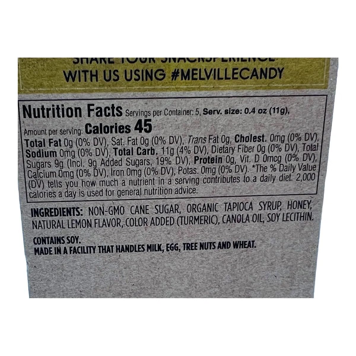 Melville Candy Hard Candy Lemon Honey Lollipops on Wooden Sticks - 5 Count Bag | Sweet Treats for Parties, Gifts & Everyday Snacking
