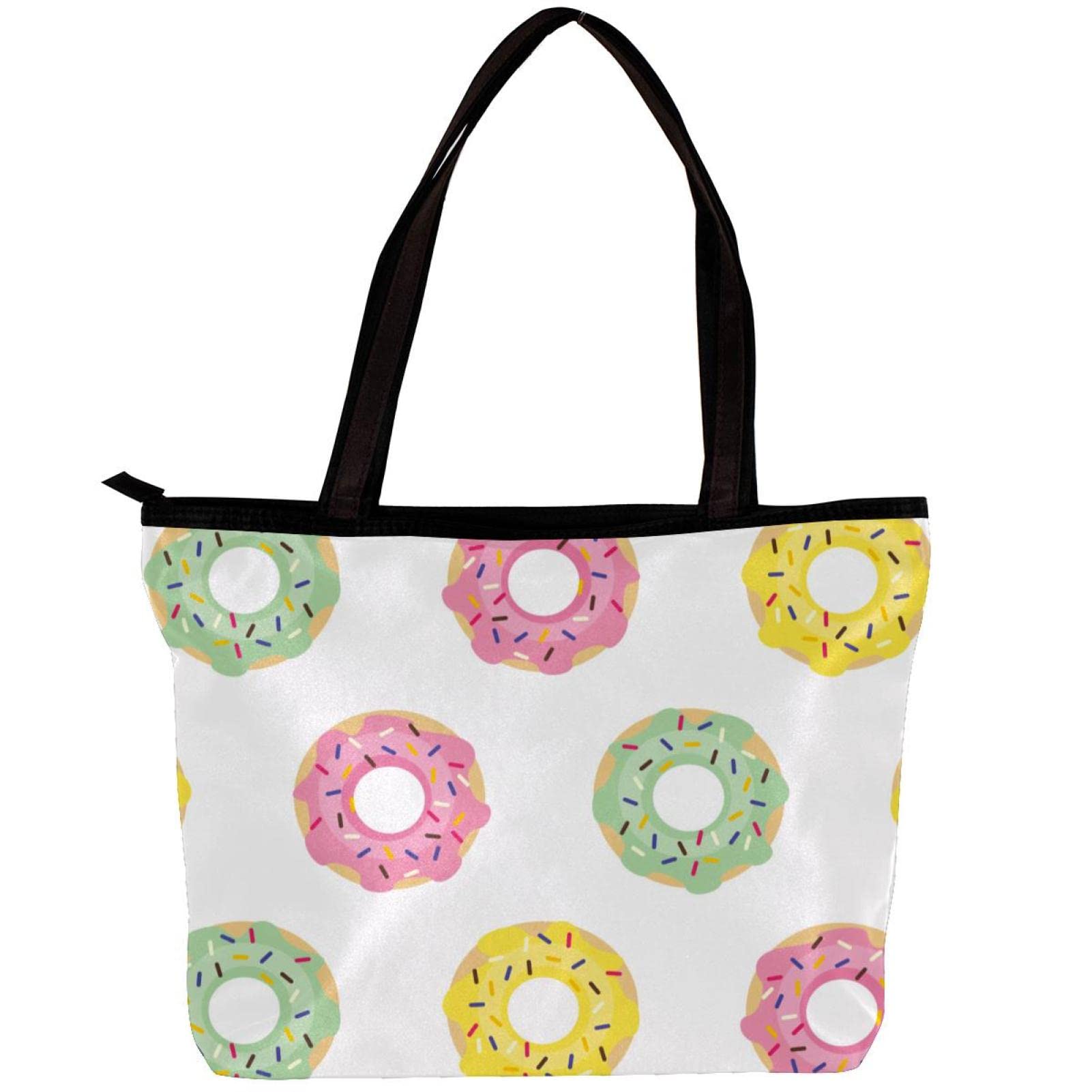 **Nautical Striped Tote Bag for Women - Blue Anchor Print Shoulder Bag with Inner Pouch | Beach, Travel & Everyday Use**