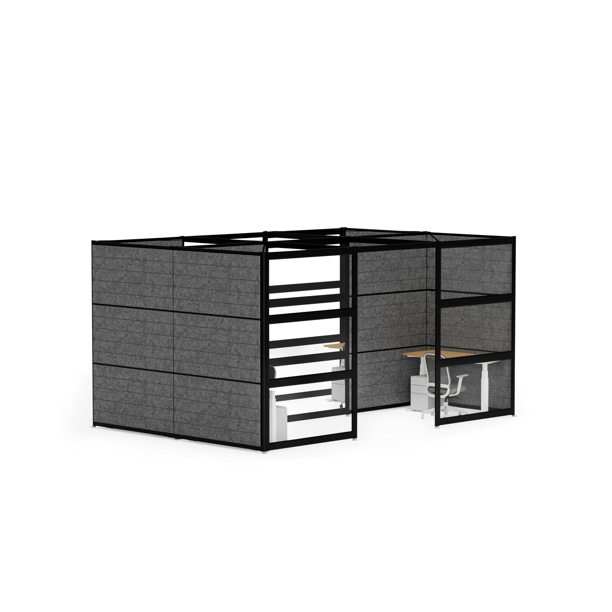 PoppinSpaces Hive Space for 4 - Modular Office Desk Organizer for Home & Office - Perfect for Pens, Pencils, Markers & Stationery Storage