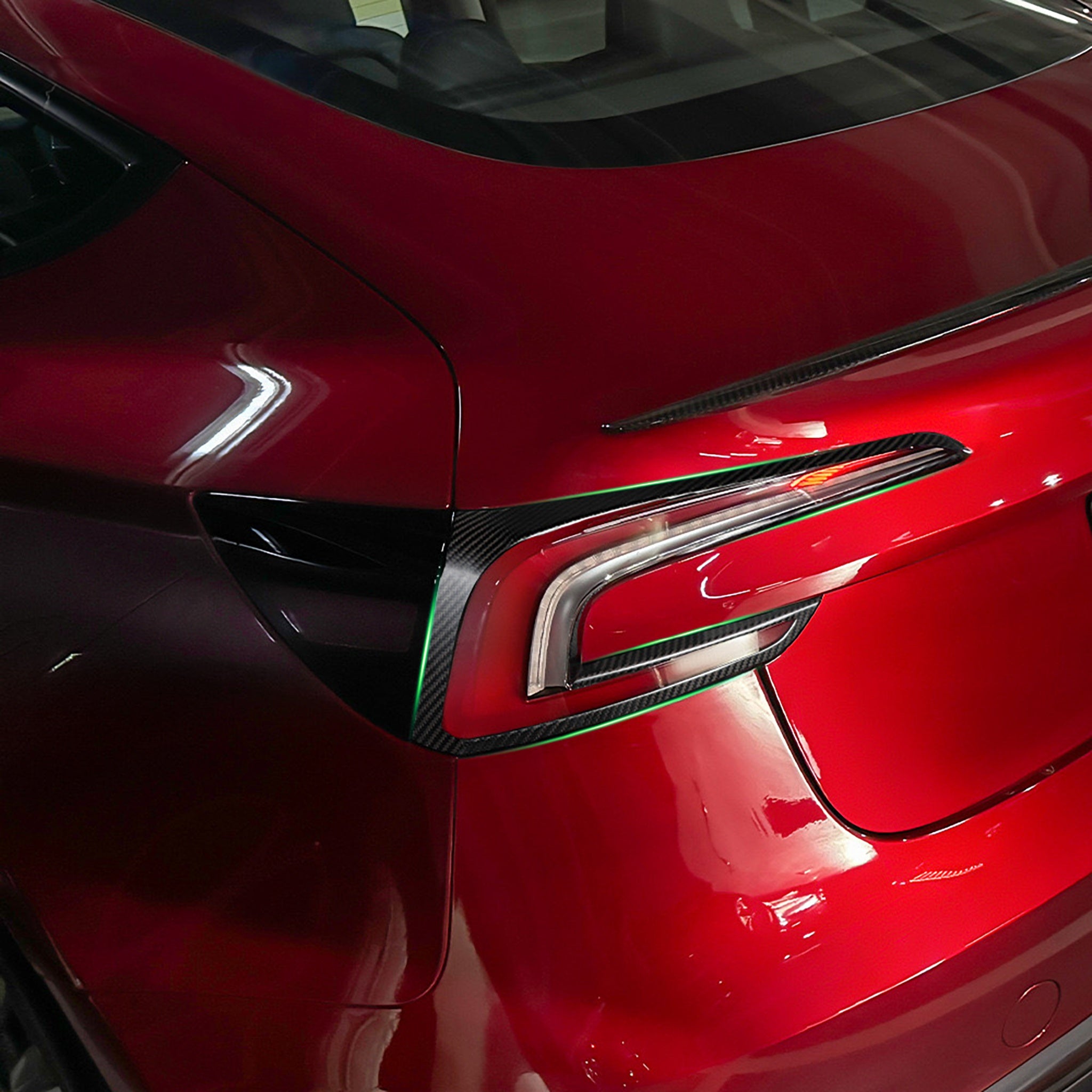Tesla 2024+ Model 3 Highland Carbon Fiber Tail Light Accents - Sporty Rear Styling Upgrade for Enhanced Aesthetics & Performance | Perfect for Car Enthusiasts & Customization Lovers
