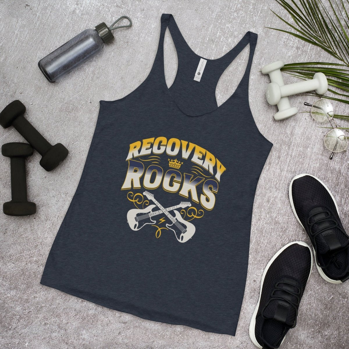 Recovery Rocks: Amplify Your Comeback Racerback Tank - Perfect for Workouts, Yoga & Post-Workout Recovery