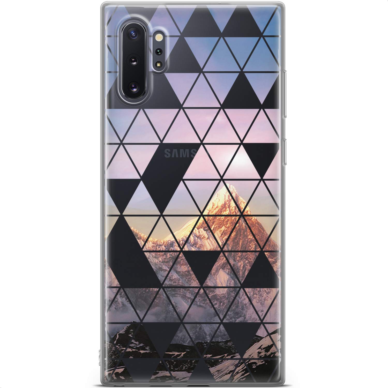Samsung Galaxy S24 S23 Ultra S22 5G Plus S21 FE S20 S10 Phone Case - Slim Lightweight TPU Silicone Protective Cover with Mountain Triangle Geometric Design | Perfect for Outdoor Adventures, Travel & Everyday Use
