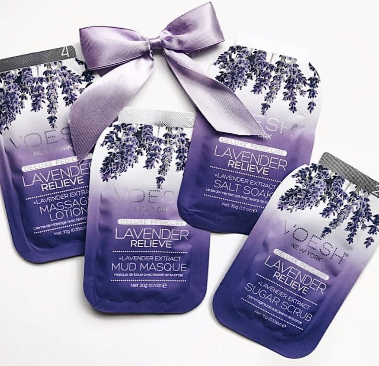Voesh Pedi in a Box - Lavender Scented Foot Care Kit for Soft & Smooth Feet | At-Home Pedicure, Spa Treatment & Relaxation Gift Set