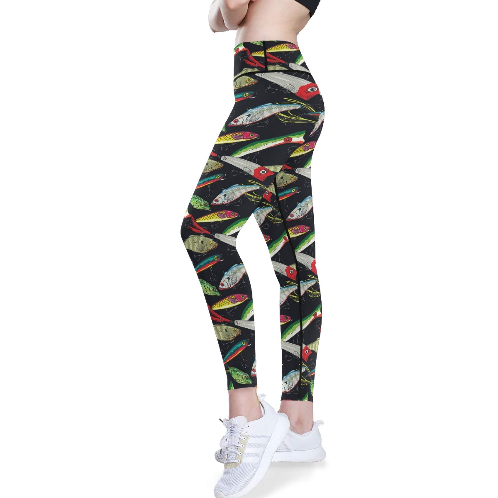 Colorful High Waist Yoga Pants - Tummy Control Workout Leggings with Pockets for Running & Fitness