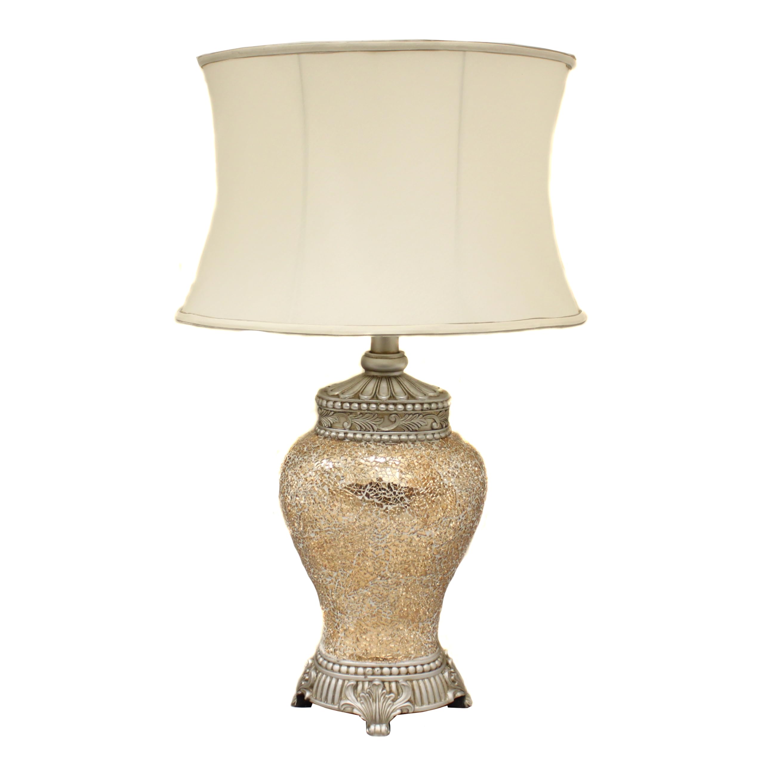 Handcrafted Gatsby Cracked Glass Mosaic Table Lamp - Vintage Industrial Decor for Living Room, Bedroom & Office - Unique Tiffany Style Lighting for Home & Commercial Spaces