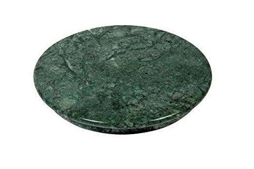 Premium GUNEE Marble Chakla Roti Maker - 12x12 Inch Green Marble Rolling Pin Board with Ring Base - Perfect for Indian Chapati, Roti, Pizza Dough & Pastry Making - Durable Kitchen Baking Tool