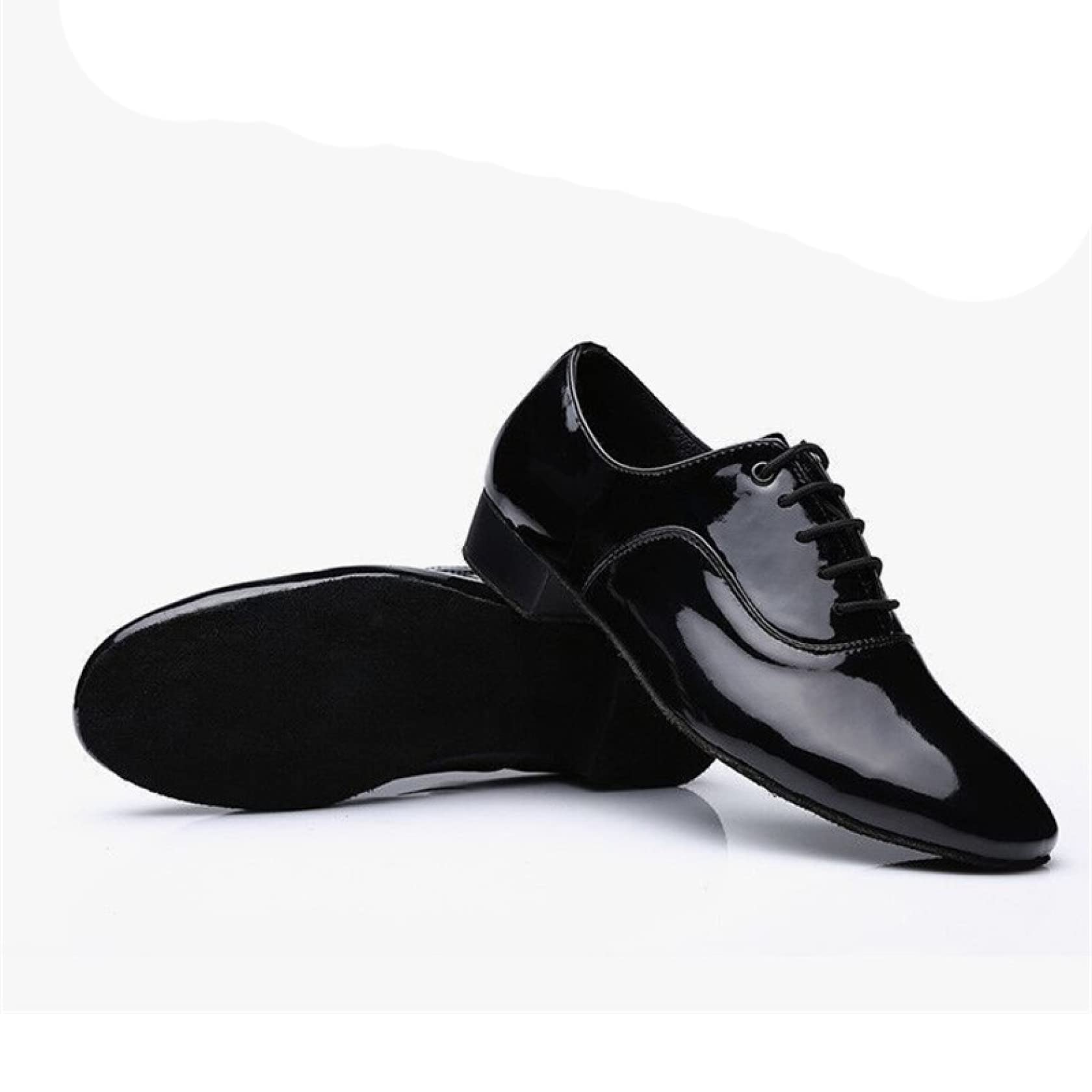 Men's Comfortable Lace-Up Dress Shoes | Patent Leather Oxfords for Formal & Party Wear | Breathable & Stylish Dance Shoes for Men - Perfect for Weddings, Business Meetings & Evening Events