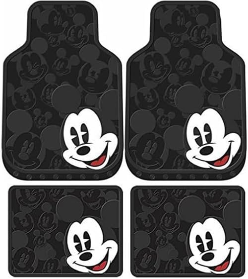 8-Piece Disney Mickey Mouse Car Seat Covers & Heavy Duty Floor Mats Set - Universal Fit for Cars, SUVs, Trucks - Perfect for Family Road Trips & Disney Fans
