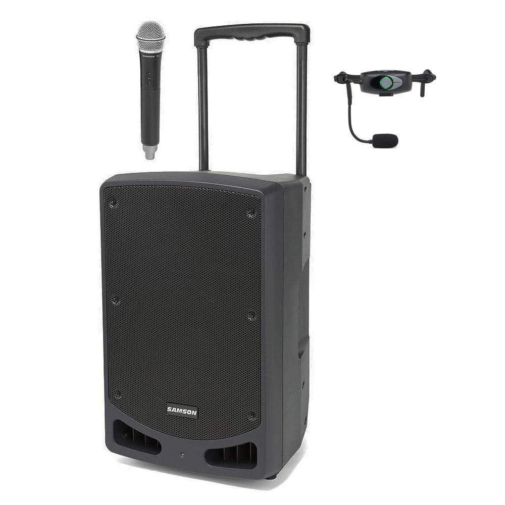 Samson Expedition XP312W Portable PA Speaker with AH9 Wireless Headset Microphone - Perfect for Outdoor Events, Live Performances & Public Speaking