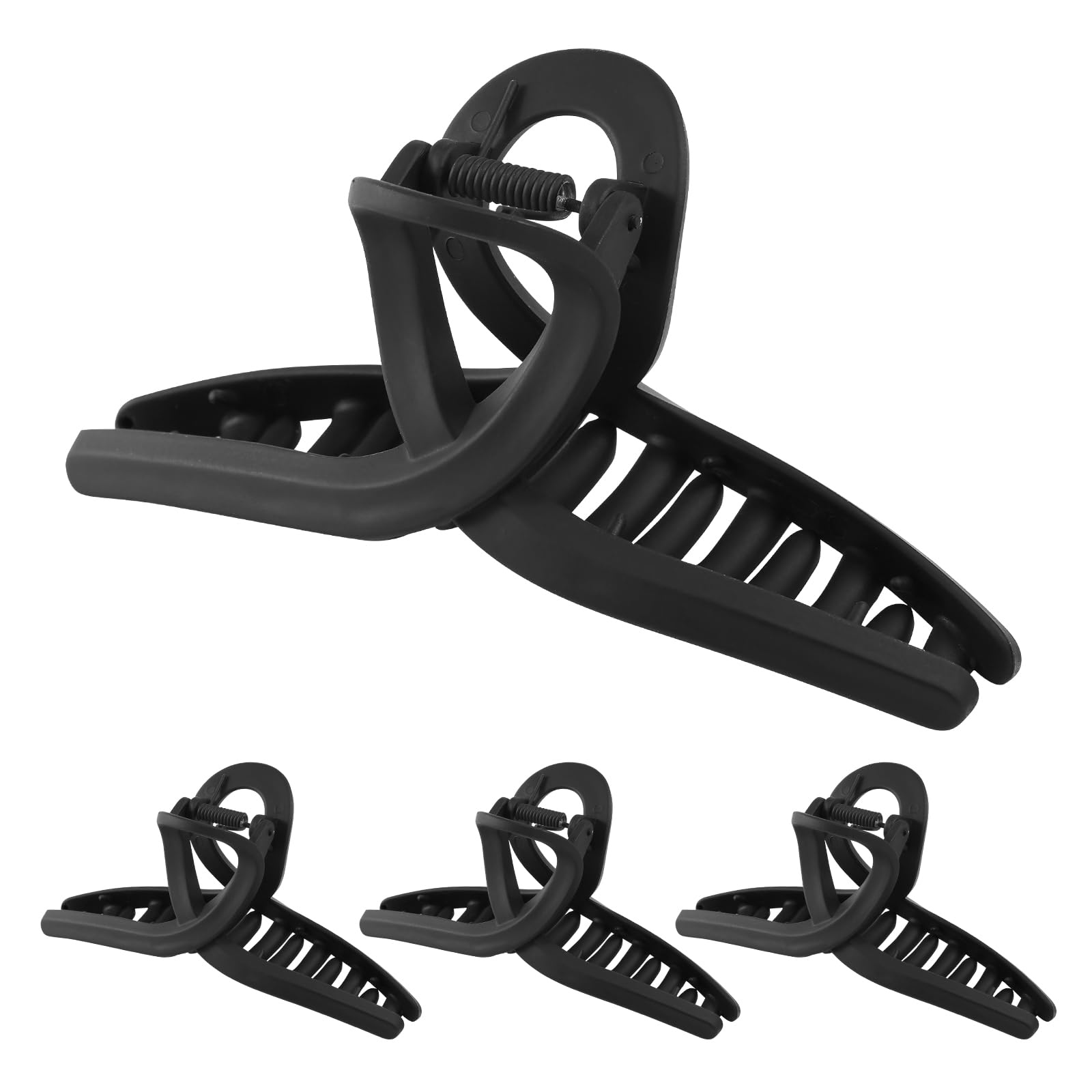 5.1 Inch Extra Large Claw Clips for Thick & Long Hair - 4 Pack XL Jumbo Hair Clips for Women, Matte Non-Slip Strong Hold Jaw Clips - Perfect for Ponytails, Buns & Updos