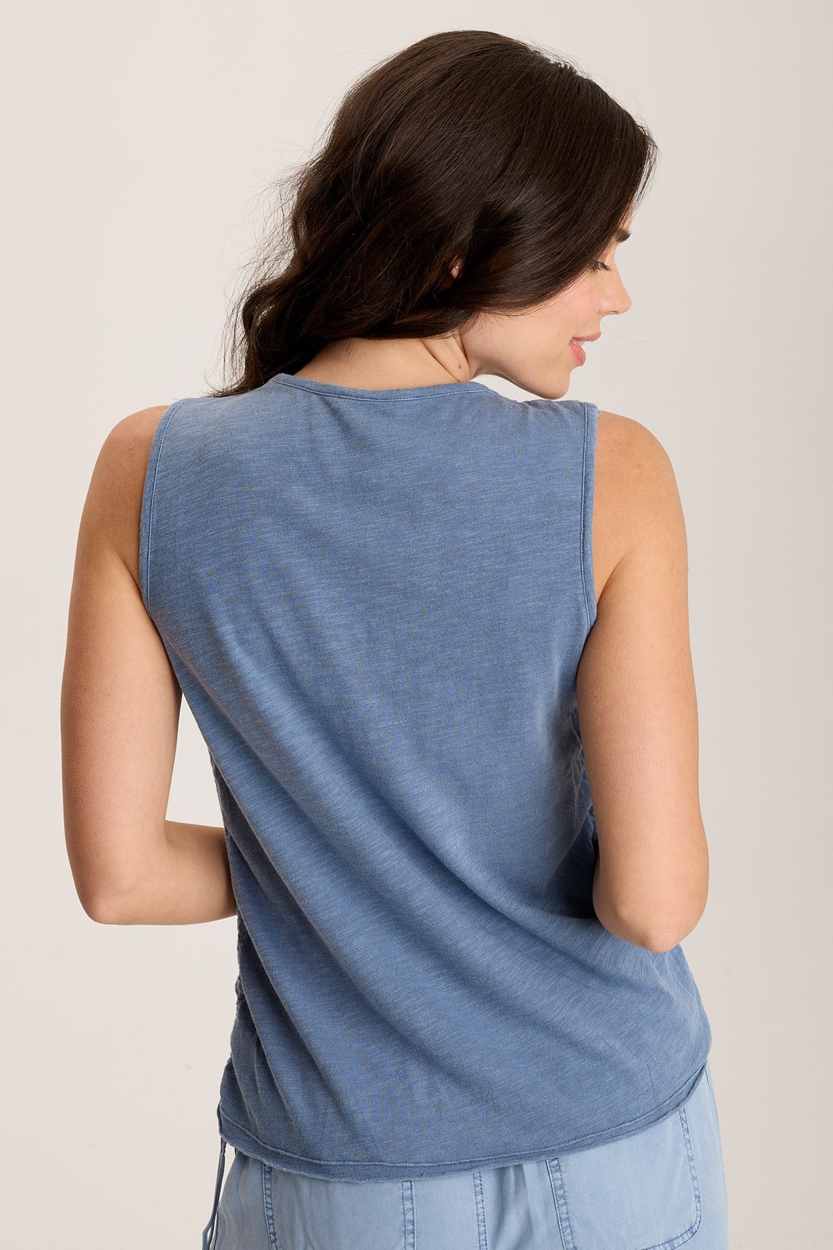 Mitzi Twill Cinched Cord Tank Top for Women - Stylish Casual & Layering Summer Tops - Perfect for Beach Outings, Date Nights, and Weekend Brunch