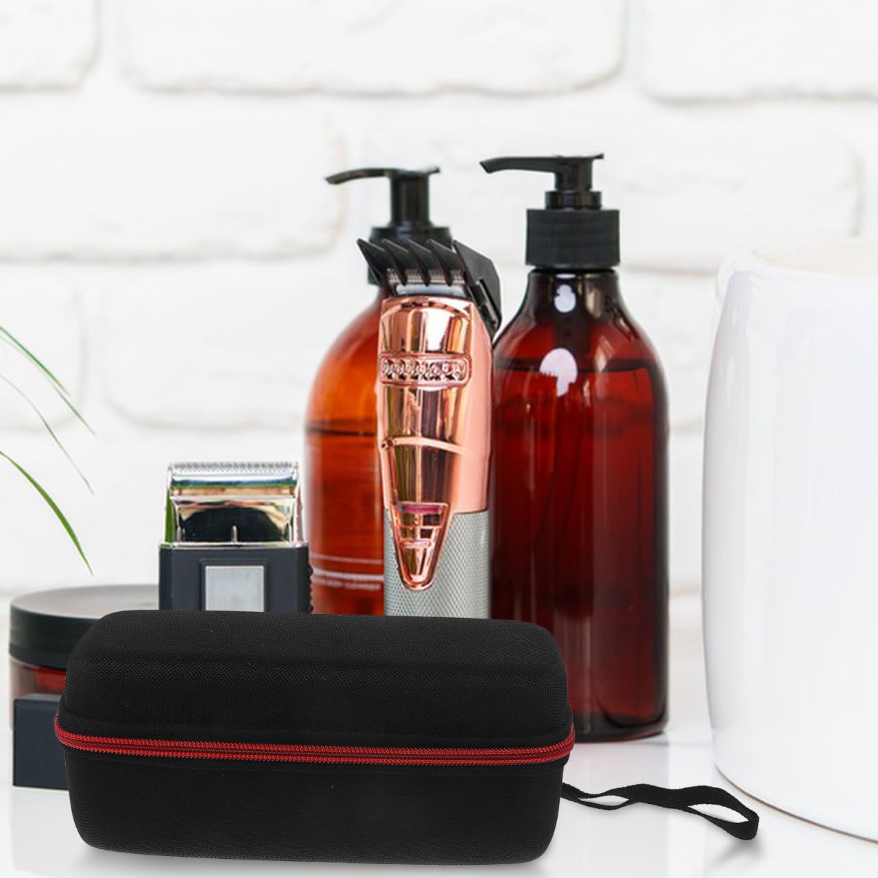 NOLITOY Portable Razor & Trimmer Travel Case - Compact Shaving Kit Organizer for Men | Perfect for Business Trips, Gym Bags & Home Storage