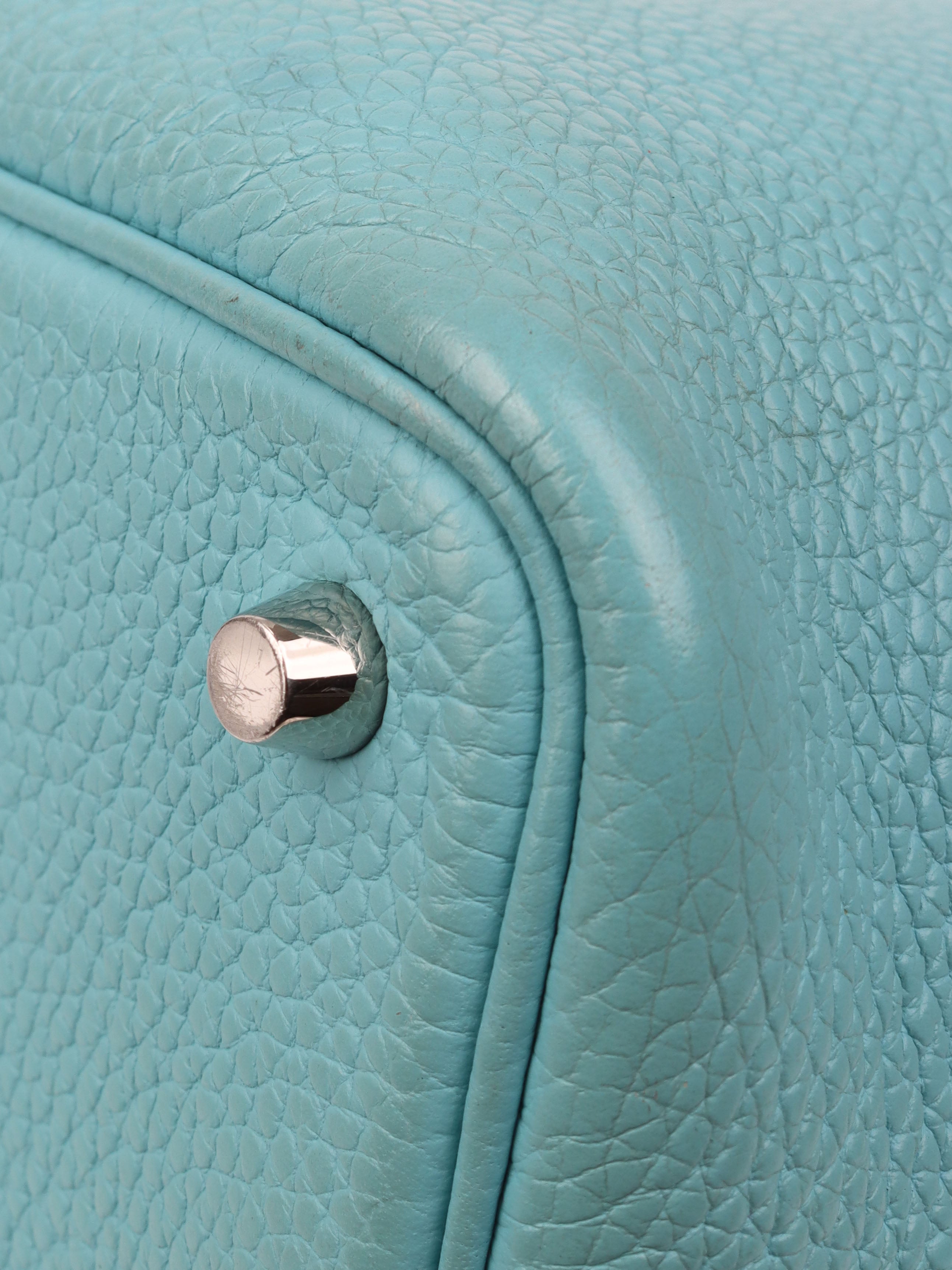 Authentic Hermes Picotin Lock 18 Bag - 3P Bleu Atoll with X Stamp & Palladium Hardware | Luxury Crossbody Tote for Women | Perfect for Everyday Use, Shopping & Travel
