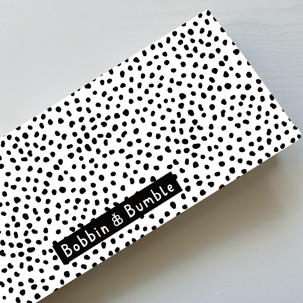 Portable Baby Changing Mat with Black Spotty Print - Waterproof & Foldable for Diaper Changes at Home, Travel, and On-the-Go