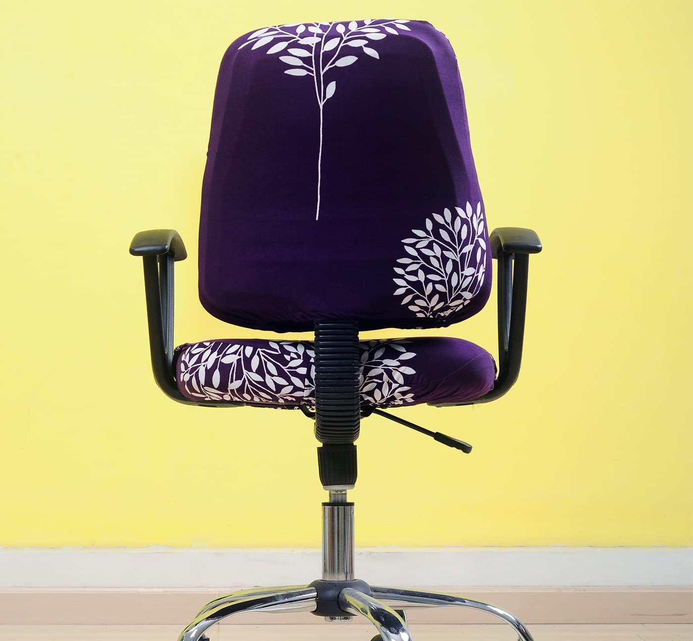 Stretchable Universal Computer Office Chair Cover - Breathable Rotating Chair Slipcover for Home & Office Use (Black, One Size Fits Most) | Perfect for Ergonomic Chairs, Gaming Chairs, and Conference Room Seating