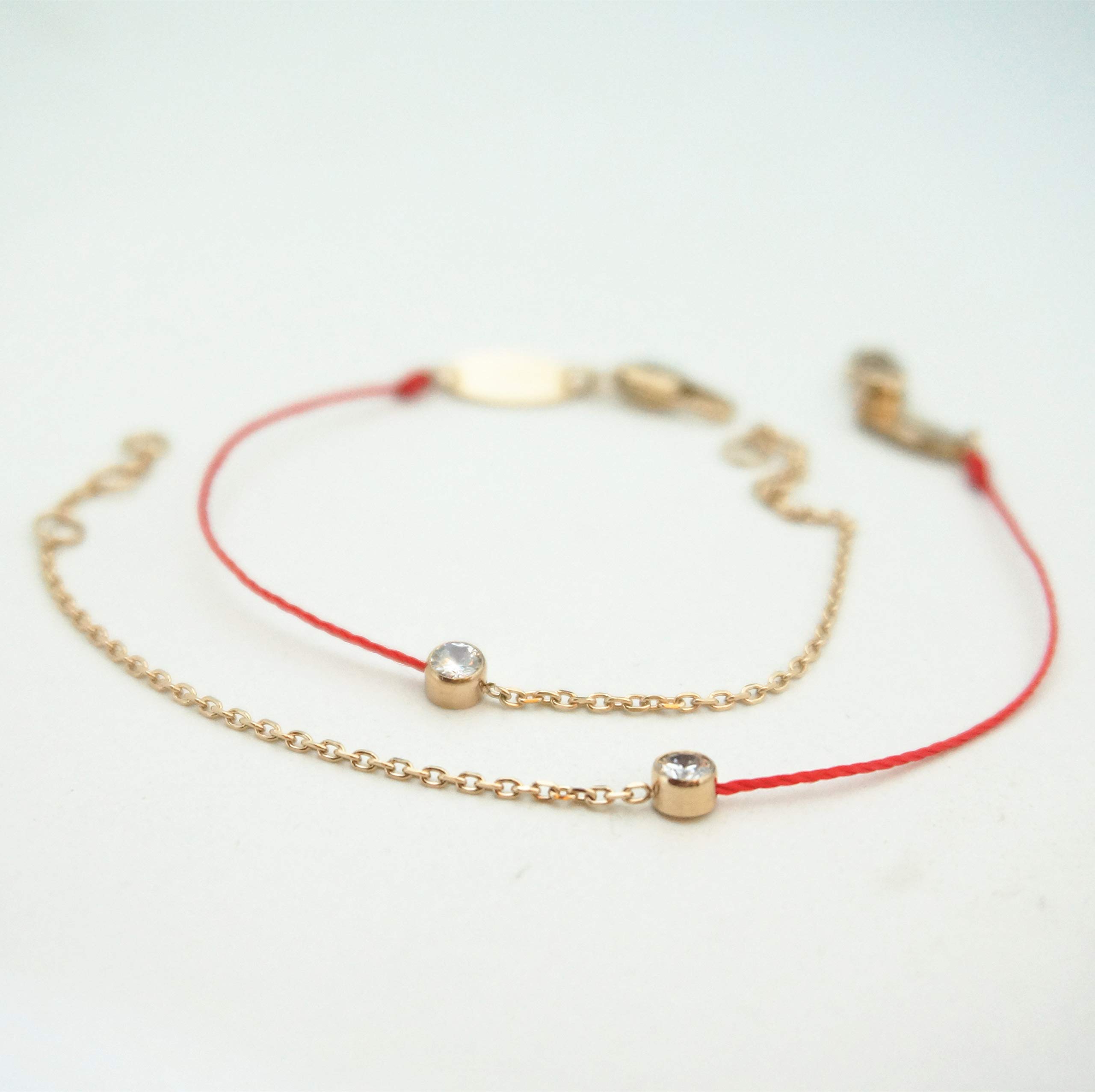 Elegant Red String Bracelet with Rhinestones - Half Rope Crystal Chain Lucky Charm Bracelet for Women | Perfect Gift for Birthday, Anniversary & Everyday Wear