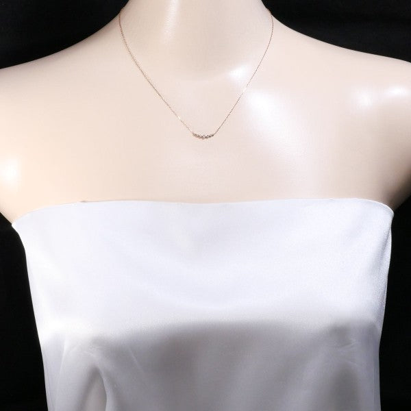4℃ K10PG White Sapphire Necklace - Elegant 14K Gold Plated Pendant for Women, Perfect for Weddings, Anniversaries & Special Occasions