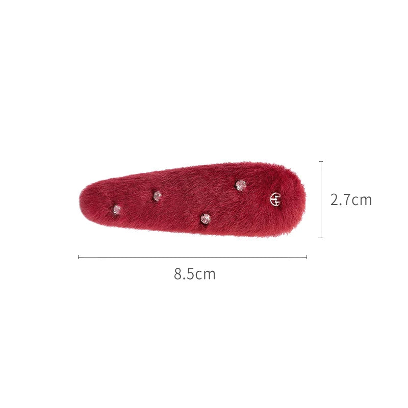 Felicia Crimson Radiance Snap Clip Hair Accessory - Shimmering Red Hair Clips for Women & Girls - Perfect for Parties, Weddings & Everyday Styling
