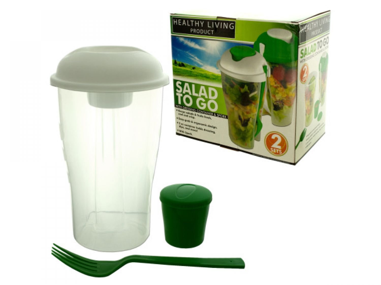 12-Piece Salad Container Set with Dressing Containers & Forks | BPA-Free, Leak-Proof, Reusable Lunch Boxes for Office, School, Picnics & Meal Prep