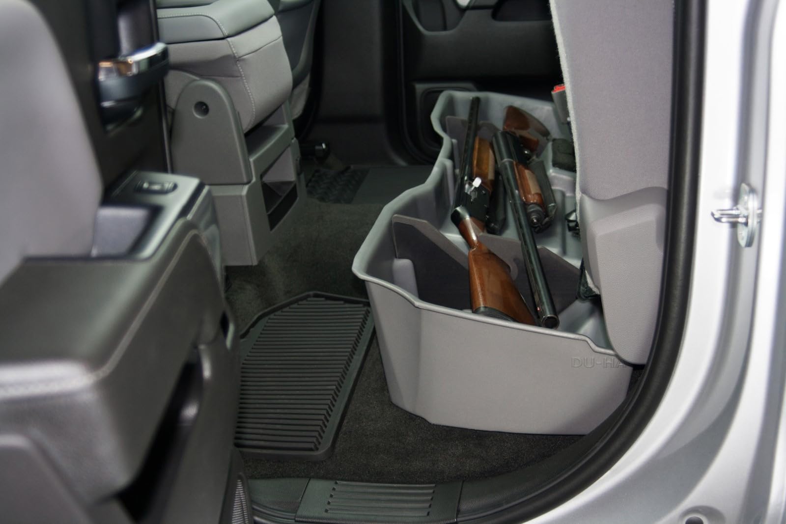 DU-HA Under Seat Storage Organizer for 2014-2019 Chevy Silverado & GMC Sierra Double Cab Classic Style - Heavy Duty Black Back Seat Truck Storage Box | Perfect for Tools, Emergency Kits & Car Accessories