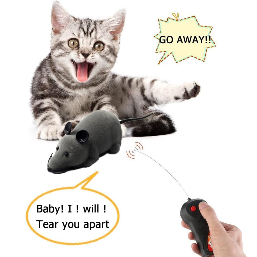 Wireless Remote Control Rat Toy - Realistic Fake Mouse Prank Toy for Halloween, Christmas & Birthday Gifts - Fun RC Joke Toy for Kids, Cats & Dogs (Grey) - Perfect for Pranks, Pet Play & Party Surprises