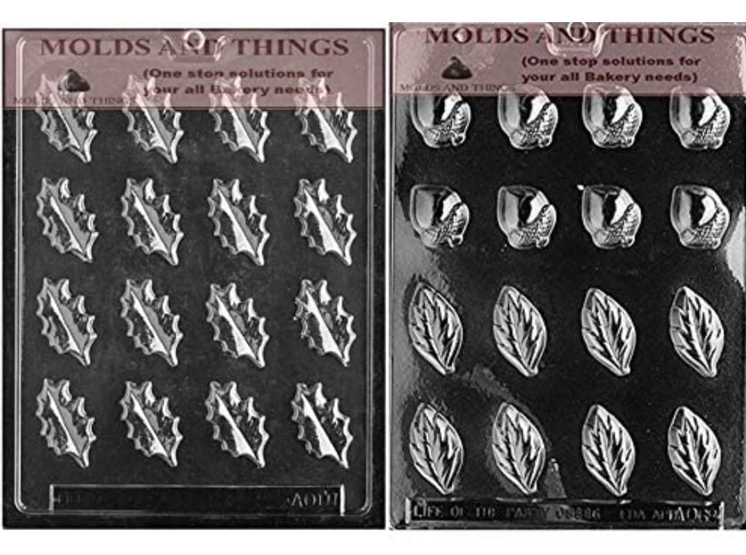 Pumpkin Leaf Acorn Chocolate Candy Mold - Fall Themed Candy Molds for Wreath Making, Baking & DIY Decorations - Perfect for Halloween, Thanksgiving & Autumn Party Treats