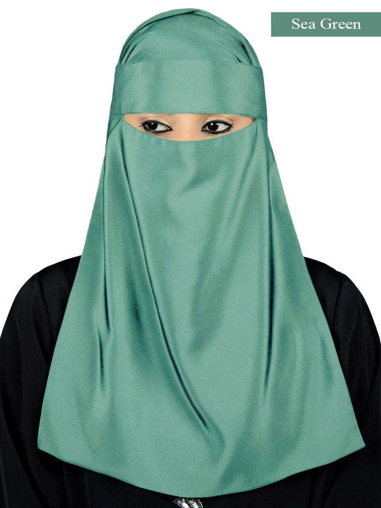Lamah Niqab with Square Hijab and Headband Set - Perfect for Muslim Women's Prayer, Modest Fashion, and Everyday Wear