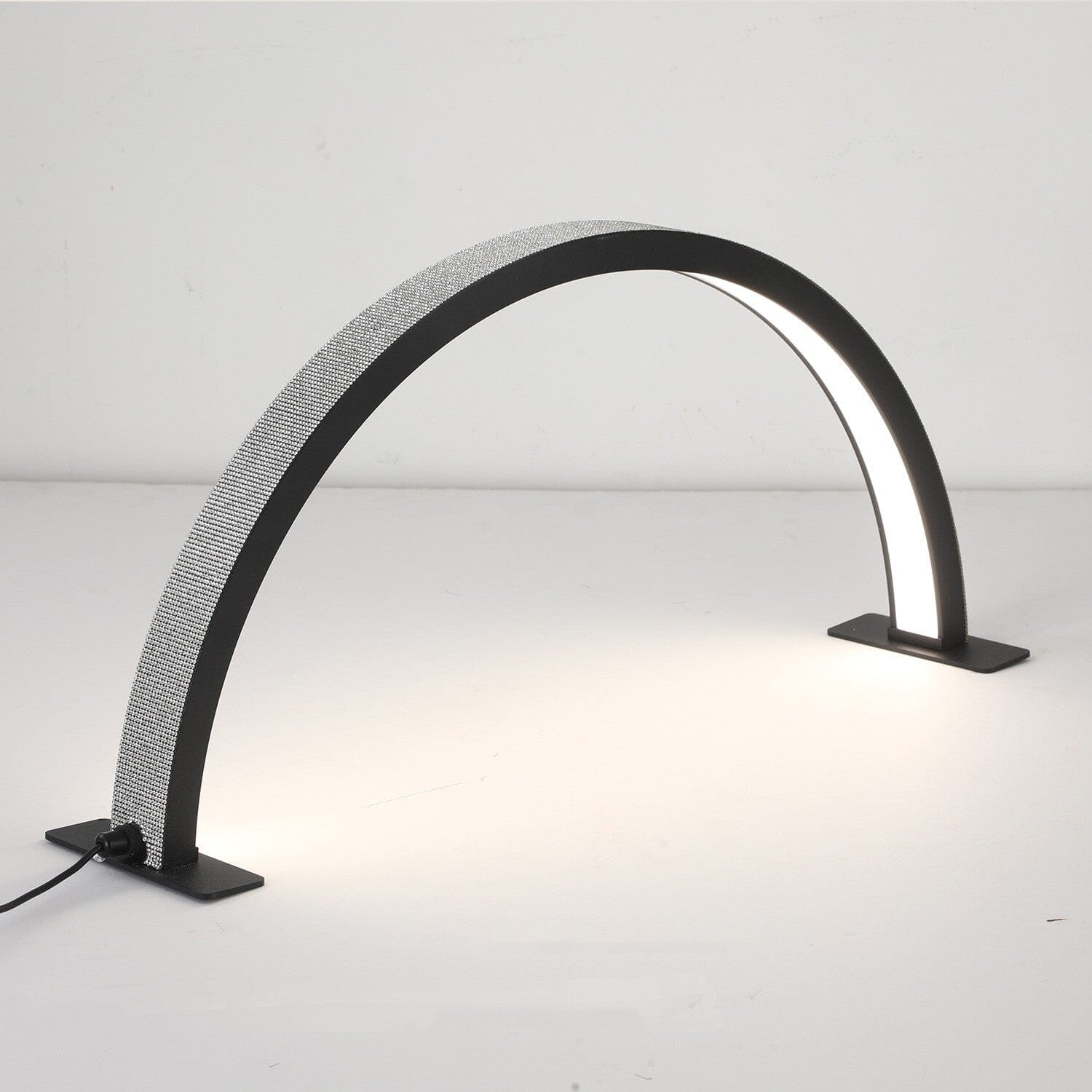 Half Moon LED Nail Desk Lamp - Adjustable Brightness for Manicure & Pedicure - Perfect for Nail Salons, Home Spa, and DIY Nail Art