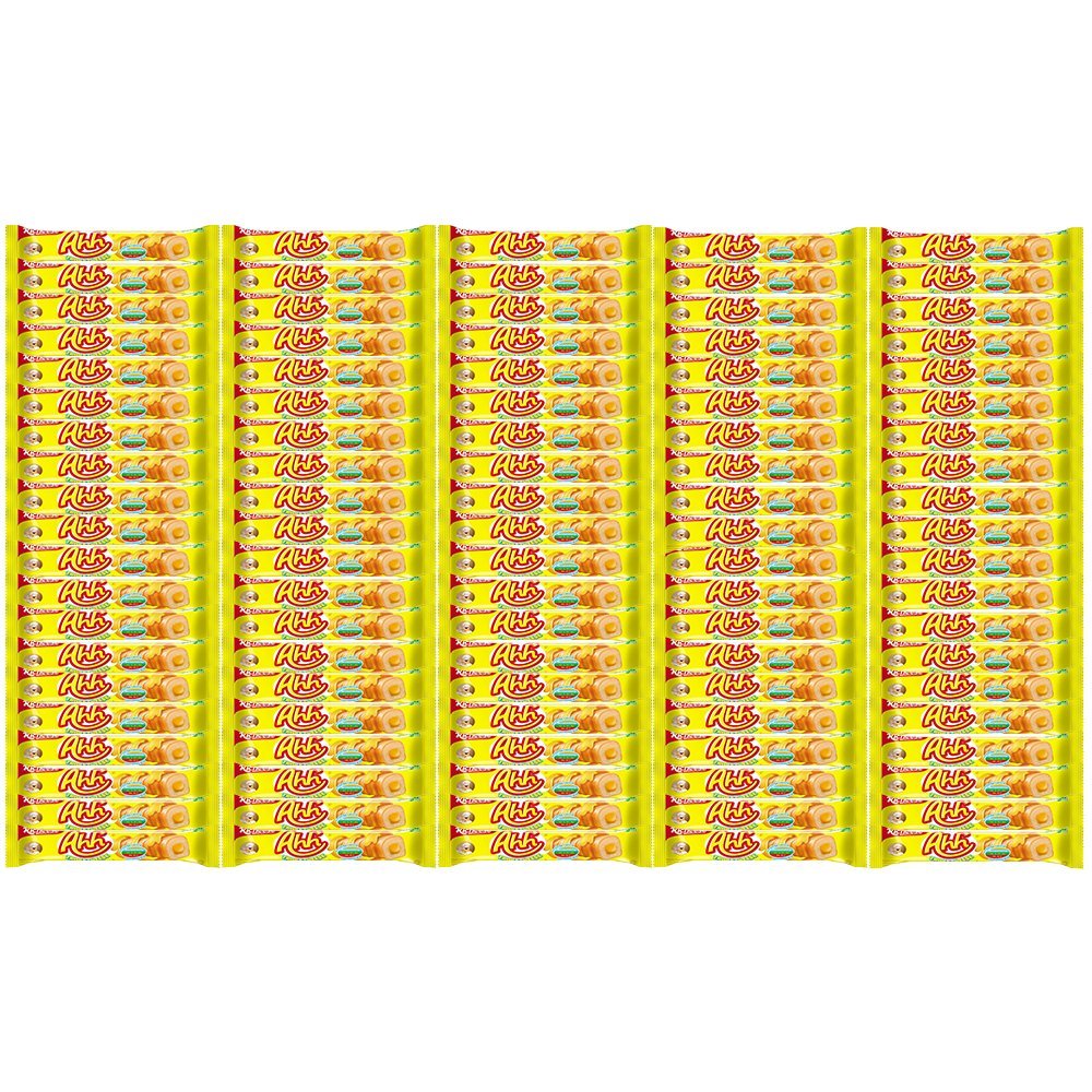 Nabati Richeese Ahh Triple Cheese Roll Snacks - 100 Pieces - Delicious Cheese-Flavored Wafer Rolls for Parties, School Lunches & Office Snacks