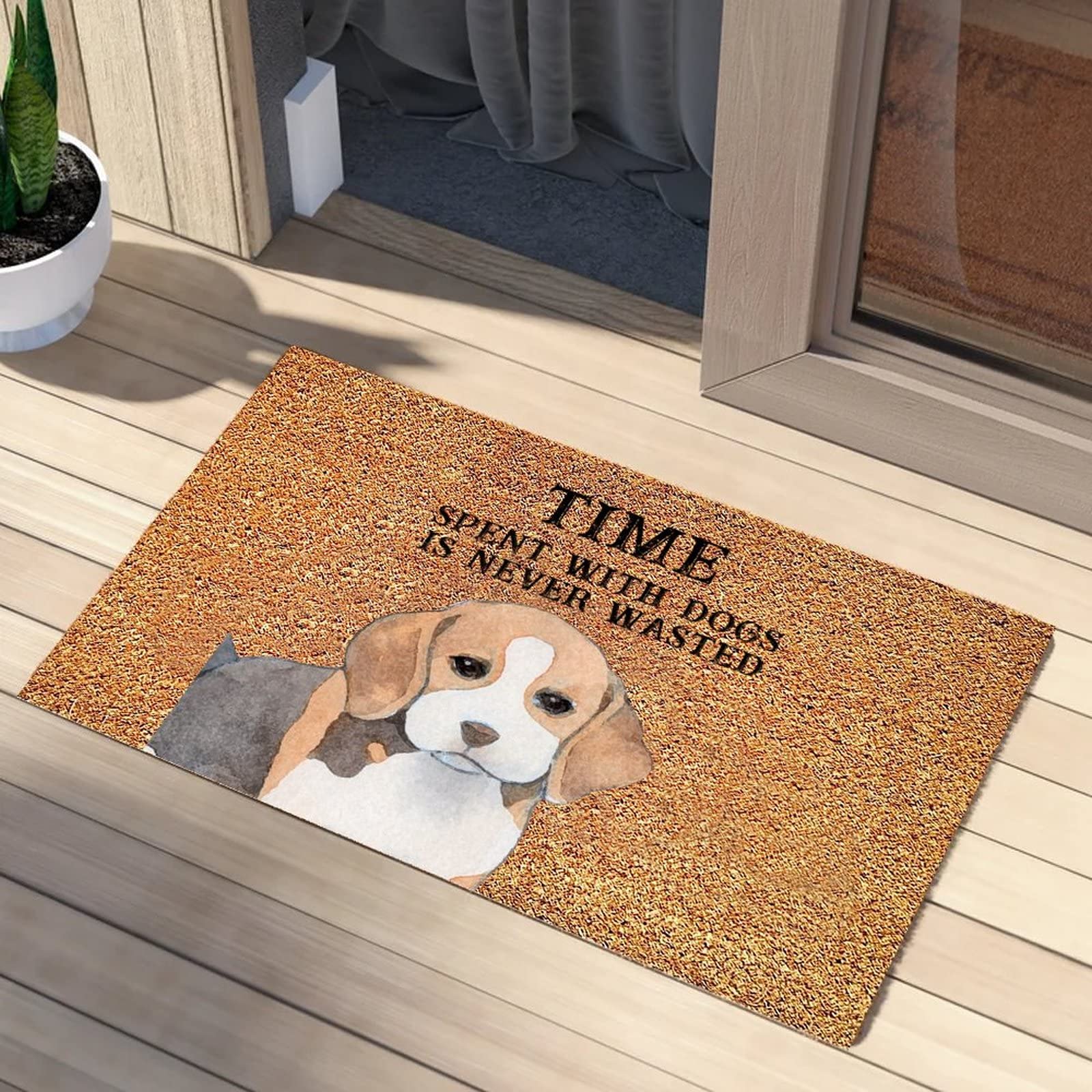 Premium Coconut Coir Mat for Dog Lovers - Durable Indoor/Outdoor Entryway Floor Mat with Quick-Dry Heavy Duty Backing - Perfect Pet Gift for Home, Patio, or Kennel Use