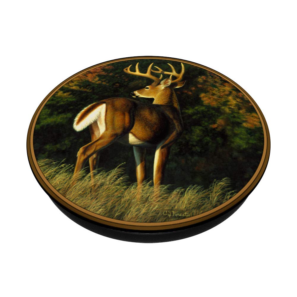 Whitetail Deer Monster Trophy Buck PopSockets PopGrip - Swappable Phone Grip for iPhone, Samsung & Tablets - Perfect for Hunting Enthusiasts & Outdoor Adventures