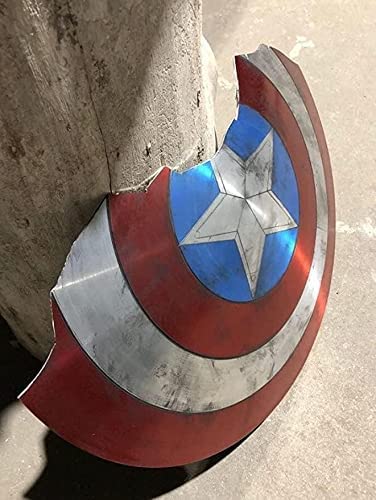 Medieval Broken Captain Shield for Halloween, Cosplay, LARP & Theater - Authentic American Design - Red, Medium Size - Perfect for Renaissance Fairs, Historical Reenactments & Costume Parties