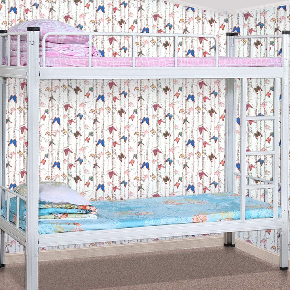 Self Adhesive White Birch Wallpaper - Peel & Stick for Cabinets, Drawers & Walls (17.7x117