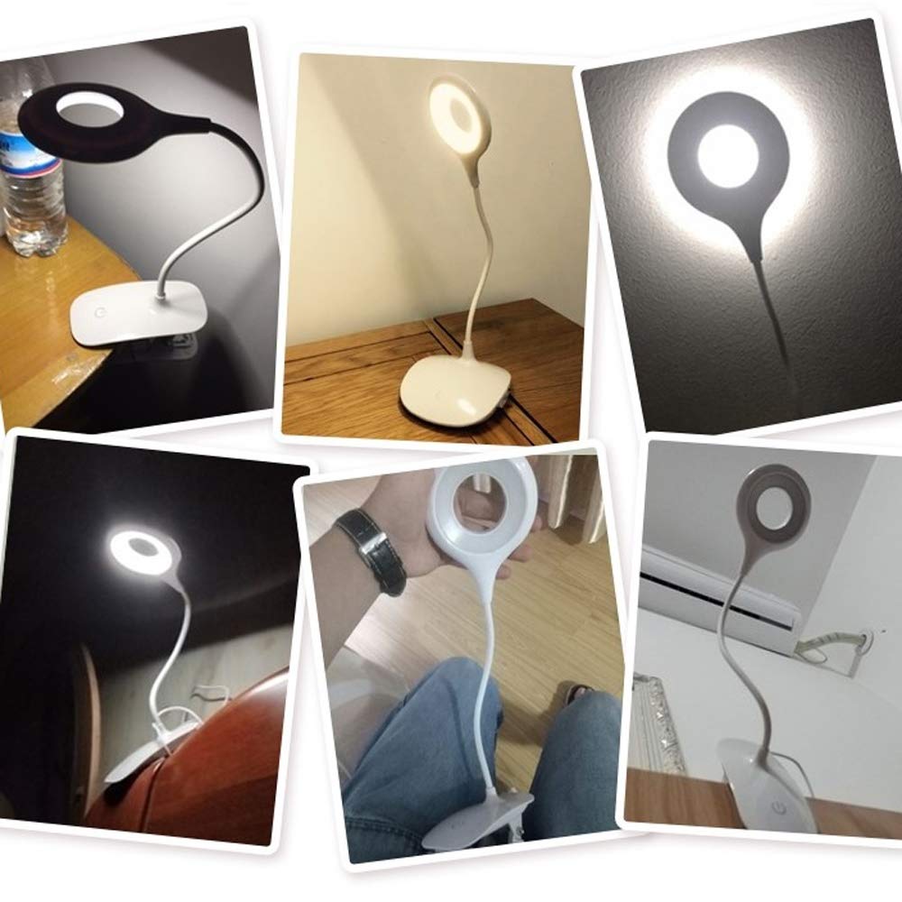Modern LED Eye Protection Desk Lamp - Rechargeable Portable Reading Light with 360° Rotation & Touch Dimming for Students, Office, Bedroom - Perfect for Study, Work & Night Reading