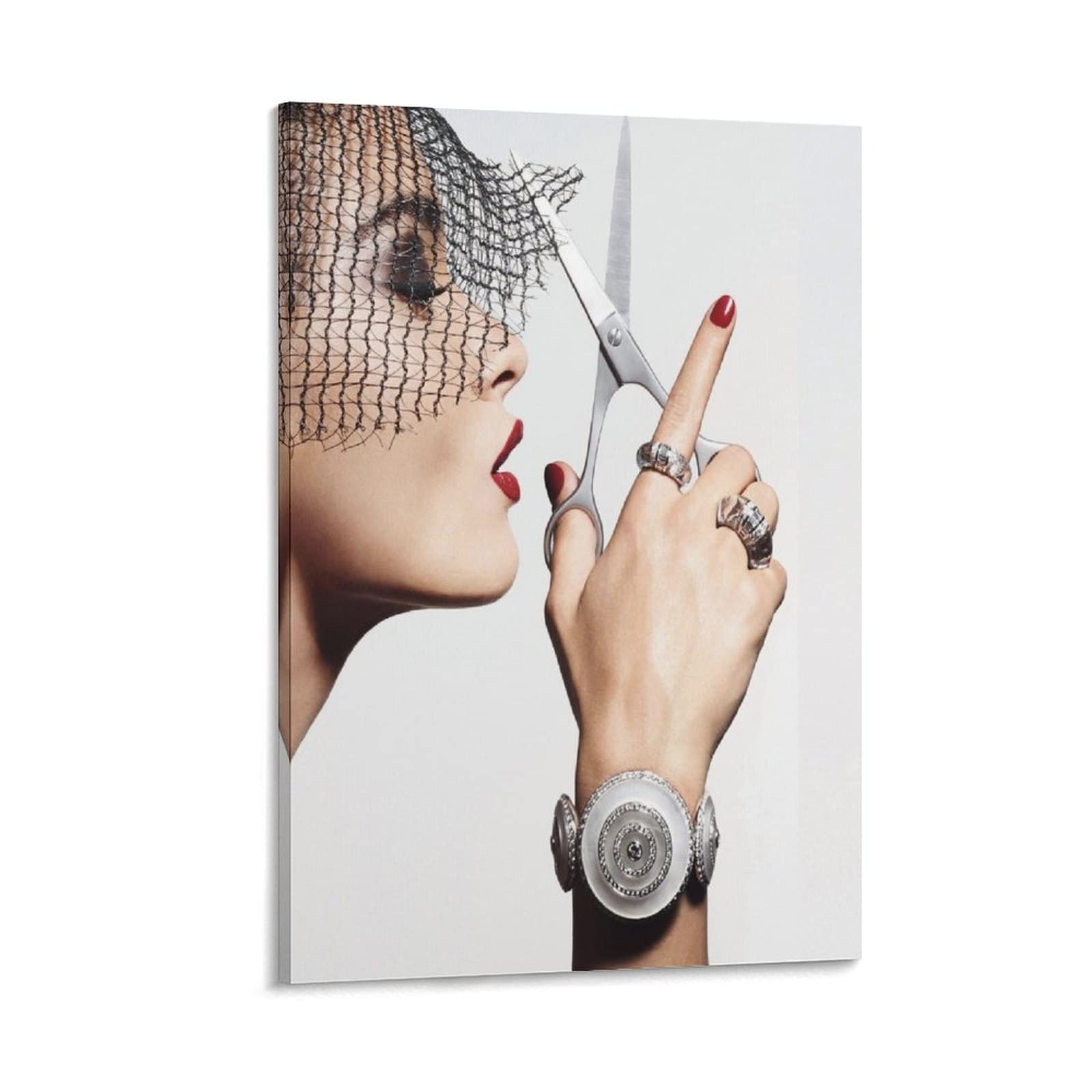 Fashionable Hair Salon Canvas Wall Art - Beautiful Girl Hair Style Poster, Gallery Decor, Painting Prints for Home & Salon Decoration | Perfect for Living Room, Bedroom, Salon & Office Wall Decor