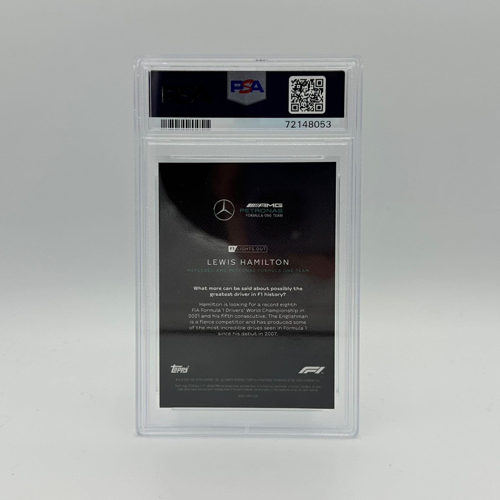 PSA 8 Graded 1974/75 Lewis Hamilton Green Parallel Racing Card - Perfect for Collectors, Sports Memorabilia Enthusiasts, and F1 Racing Fans