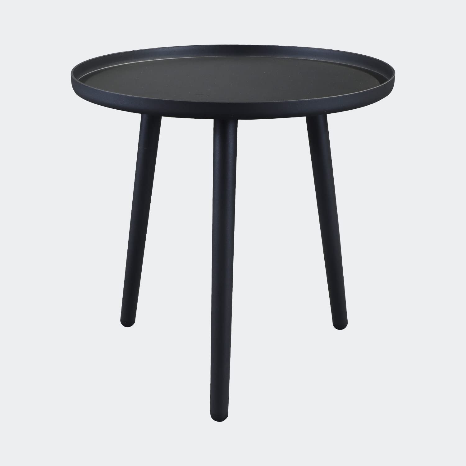 PRIVATE GARDEN Outdoor Coffee Side Table - Aluminum End Table with Rust-Resistant 3 Legs - Modern Small Table for Living Room, Bedroom, Patio & Garden (Black) - Perfect for Coffee Mornings, Outdoor Relaxation & Home Decor