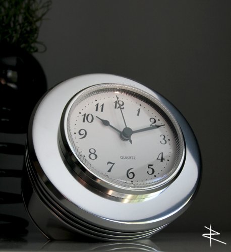 Vintage WWII Jacobs Radial Engine Piston Desk Clock - Hand-Polished Aviation Memorabilia for Home, Office & Man Cave Decor