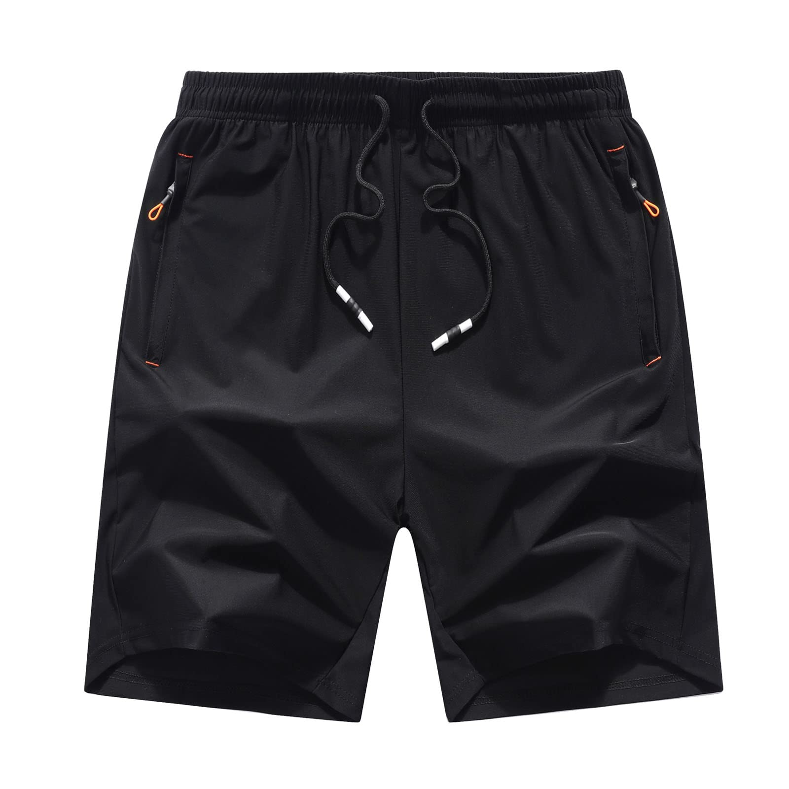 Boys Lightweight Athletic Running Shorts - Quick Dry Gym Workout Shorts with Zipper Pockets for Hiking, Jogging & Sports Activities