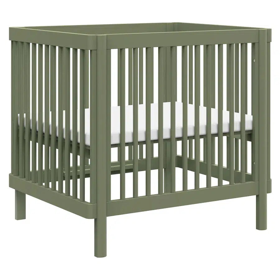 Babyletto Pogo 8-in-1 Convertible Crib - Olive Green | Modern Nursery Furniture for Newborn to Toddler | Perfect for Small Spaces & Eco-Friendly Nurseries